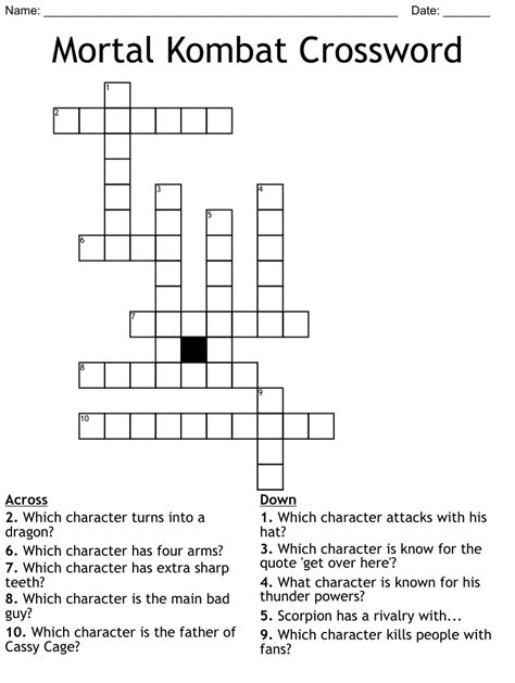  The Crossword Solver found 30 answers to "___ Kombat", 6 letters crossword clue. The Crossword Solver finds answers to classic crosswords and cryptic crossword puzzles. Enter the length or pattern for better results. Click the answer to find similar crossword clues . Enter a Crossword Clue. 